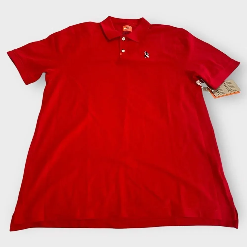 Nike Tiger Woods TW Fist Pump Golf Polo Red Masters DC0347-657 Mens size M New